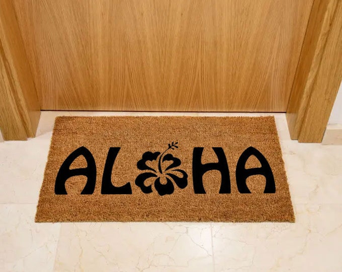 Aloha Doormat, Welcome Doormat, Custom Mat, Funny Doormat, Cute Rug, The Office Gift, New House Doormat