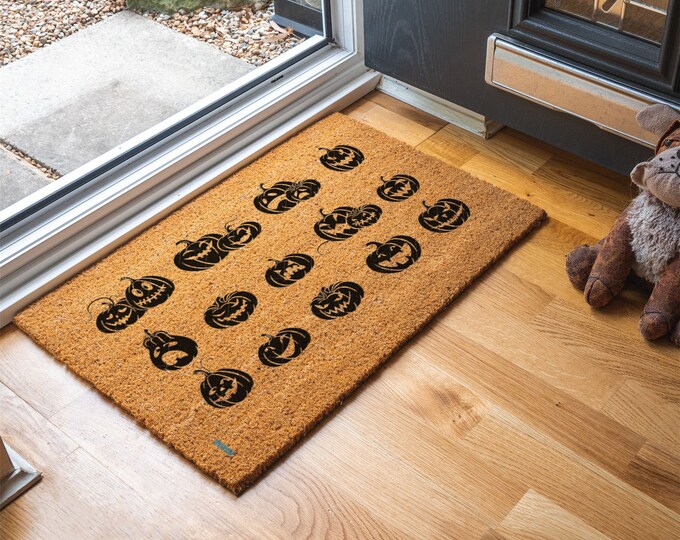 Pumpkin Doormat, Halloween Doormat, Outdoor Welcome Mat, Mini Doormat, Small Doormat ,Small Welcome Mat