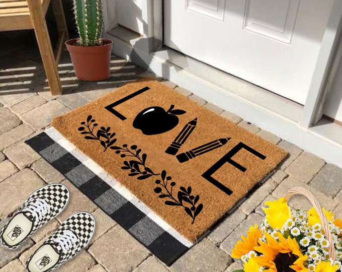 Love Doormat, Welcome Mat, Funny Door Mat, Funny Gift, Home Doormat, Housewarming, Closing Gift