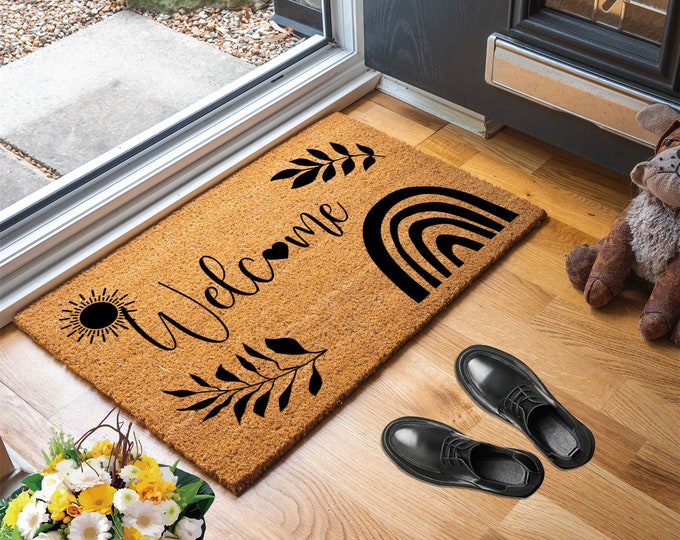 Welcome Door Mat, Unique Doormat, Personalized Custom Doormat, Personalized Gift, House Selling Front Door Mat