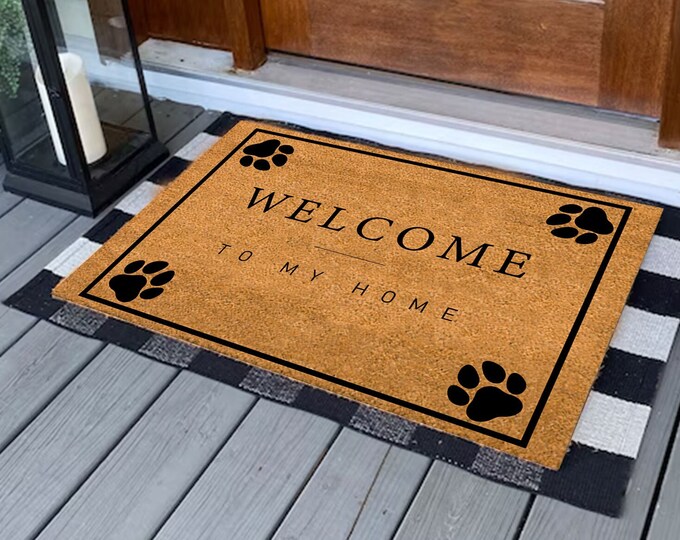 Welcome To My Home Doormat, Personalize Doormat, Welcome Mat, Cool Doormat, Custom Coir Door Mat For Front Door, Housewarming Gift