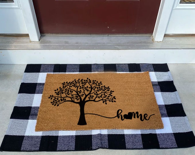 Home Doormat, Funny Doormat, Tree Of Life, Welcome Doormat, Cute Doormat, Housewarming Gift Doormat