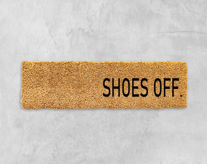 Shoes Off Doormat, Personality Doormat, Summer Door Mat, Summer Porch, Custom Doormat, Cute Doormat