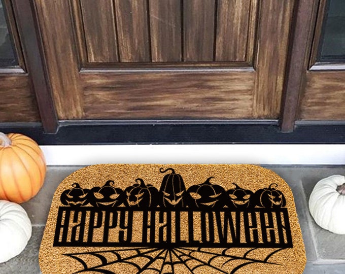 Happy Halloween Doormat, Outdoor Welcome Mat, Mini Doormat, Small Doormat ,Small Welcome Mat