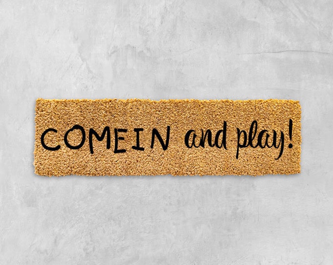 Come In And Play! Doormat, Personality Doormat, Children Door Mat, Summer Porch, Custom Doormat, Cute Doormat
