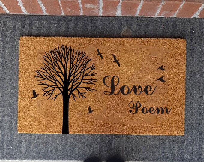 Love Poem Doormat, Outdoor Doormat, Custom Coir Door Mat, Custom Doormat, Cute Doormat, Natural Coir Mat, Housewarming Gift Doormat