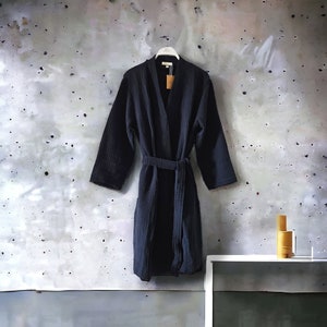 Muslin Kimono Robe: 4-Layer Turkish Cotton Unisex Bathrobe