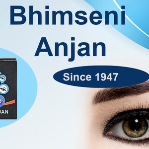 Bhimseni kajal anjan Handmade 100% Natural black kajal Eyeliner black organic Kajalprepared by indian traditional method Pack of 6 small image 6