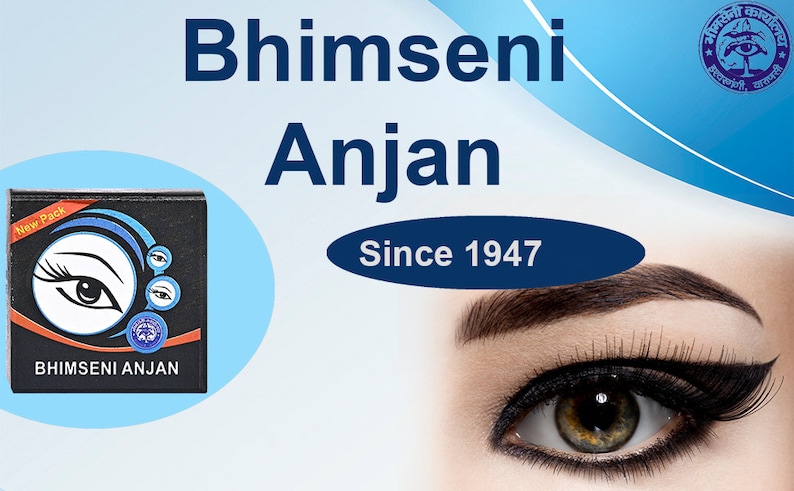 Bhimseni kajal anjan Handmade 100% Natural black kajal Eyeliner black organic Kajalprepared by indian traditional method Pack of 6 small image 6