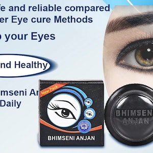 Bhimseni kajal anjan Handmade 100% Natural black kajal Eyeliner black organic Kajalprepared by indian traditional method Pack of 6 small image 9