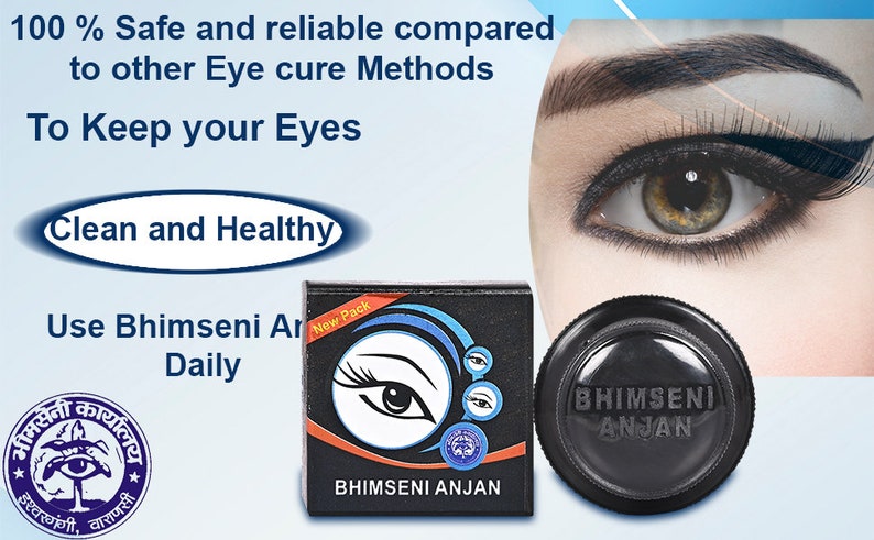 Bhimseni kajal anjan Handmade 100% Natural black kajal Eyeliner black organic Kajalprepared by indian traditional method Pack of 6 small image 9