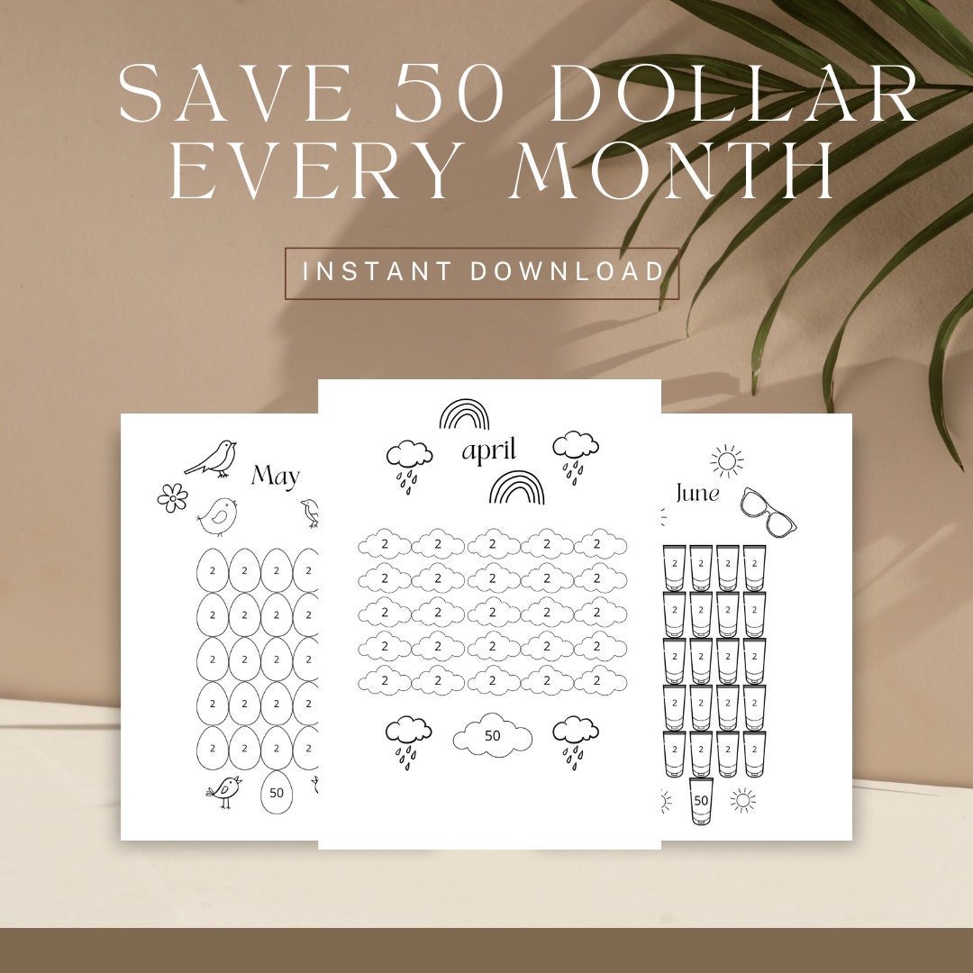 A6 Monthly Savings Challenge Printable Mini Savings Challenge - Etsy