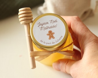 Merry Christmas teacher gift, personalized teacher gift, Christmas teacher gift, personalized honey jar