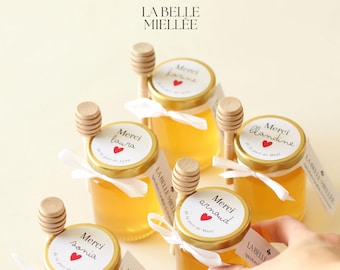 Personalized small jar of honey - Thank you gift for teaching assistants, daycare workers, nannies or teachers - Handmade end-of-year gift
