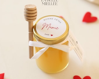 Personalized honey pot, grandmother's day gift, granny gift idea, happy granny's day, grandpa and grandma gift, grandma chou, granny gift