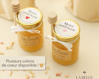 Personalized Teacher Gift, Small Jar of Honey Thank You Teacher, Handmade End-of-Year School Gift Idea, Original School Gift Set