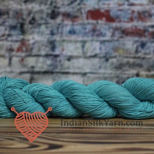 Fingering-Sock weight Silk Yarn 50g/1.75 oz in skeins 250m per Skein for Knitting Crochet Embroidery and other projects 031