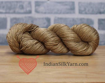 100% Mulberry Silk Yarn– Fingering Sock Weight | 50g Skein(250m) | Baby Weight Yarn for Knitting & Crochet| Soft Lightweight Shiny Yarn QS32