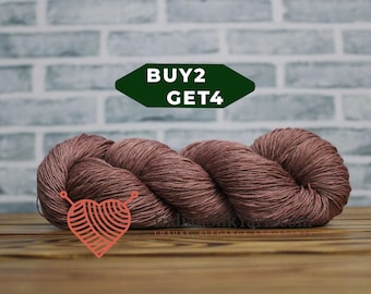 Silk Wool Fingering Sock Yarn 100g/3.5oz in skeins for Knitting/crochet/embroidery and weaving - 006