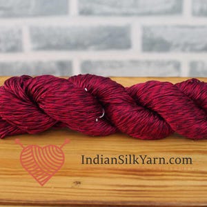Pure Mulberry Matka Rustic Silk Yarn – 50g Skein, Sport Weight, 150m, Slubby & Natural Texture, Unique Raw Silk for Knitting | Crochet RM08