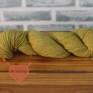 Tussah Silk Yarn with Lurex – 200m/50g – 7 Ply | Silk with Metallic Thread – Luxury Yarn for Knitting, Crochet & Weaving - TL5