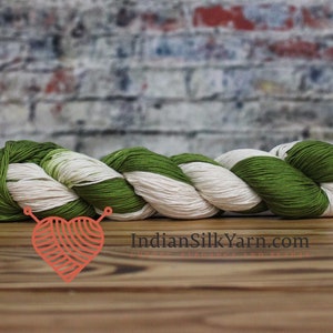 Fingering-Sock weight Silk Yarn 50g/1.75 oz in skeins 250m per Skein for Knitting Crochet Embroidery and other projects 015