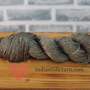 Pure Mulberry Matka Rustic Silk Yarn – 50g Skein, Sport Weight, 150m, Slubby & Natural Texture, Unique Raw Silk for Knitting | Crochet RM07
