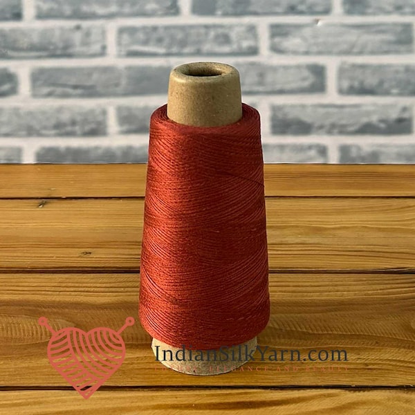 60/2 Pure Mulberry Silk Yarn  in Cone – 1500m (50g) | Fine Lace Weight Mulberry Silk | Weaving, Embroidery, Machine Knitting - Choose colour