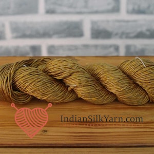 Pure Mulberry Matka Rustic Silk Yarn – 50g Skein, Sport Weight, 150m, Slubby & Natural Texture, Unique Raw Silk for Knitting | Crochet RM22