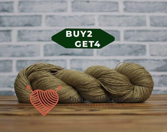 Silk Wool Fingering Sock Yarn 100g/3.5oz in skeins for Knitting/crochet/embroidery and weaving - 017