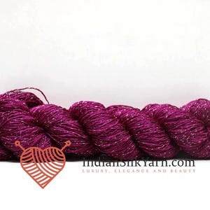 Hilo de seda morera de filamento premium con lúrex – Madeja de 50 g, 150 m – Brillante, resistente y lujoso para tejer, crochet y tejer a máquina - 2