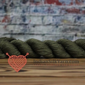 Fingering-Sock weight Silk Yarn 50g/1.75 oz in skeins 250m per Skein for Knitting Crochet Embroidery and other projects 008