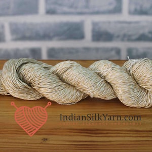 Pure Mulberry Matka Rustic Silk Yarn – 50g Skein, Sport Weight, 150m, Slubby & Natural Texture, Unique Raw Silk for Knitting | Crochet RM25