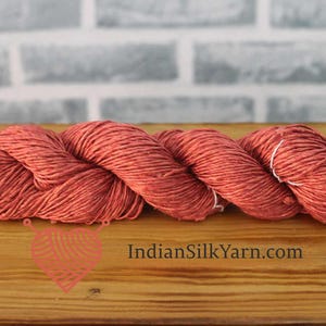 Pure Mulberry Matka Rustic Silk Yarn – 50g Skein, Sport Weight, 150m, Slubby & Natural Texture, Unique Raw Silk for Knitting | Crochet RM03