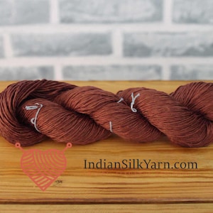 Pure Mulberry Matka Rustic Silk Yarn – 50g Skein, Sport Weight, 150m, Slubby & Natural Texture, Unique Raw Silk for Knitting | Crochet RM21