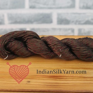 Pure Mulberry Matka Rustic Silk Yarn – 50g Skein, Sport Weight, 150m, Slubby & Natural Texture, Unique Raw Silk for Knitting | Crochet RM09