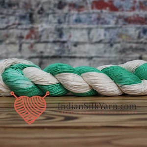 Fingering-Sock weight Silk Yarn 50g/1.75 oz in skeins 250m per Skein for Knitting Crochet Embroidery and other projects 014