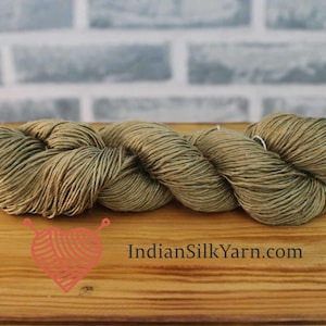 Pure Mulberry Matka Rustic Silk Yarn – 50g Skein, Sport Weight, 150m, Slubby & Natural Texture, Unique Raw Silk for Knitting | Crochet RM10