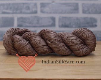 100% Mulberry Silk Yarn– Fingering Sock Weight | 50g Skein(250m) | Baby Weight Yarn for Knitting & Crochet| Soft Lightweight Shiny Yarn QS14