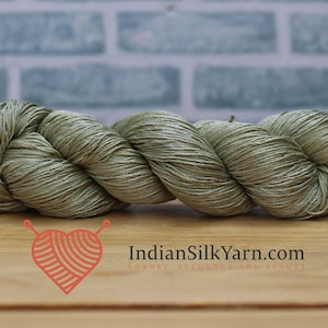 100% Mulberry Silk Yarn– Fingering Sock Weight | 50g Skein(250m) | Baby Weight Yarn for Knitting & Crochet | Soft Lightweight Shiny Yarn QS6