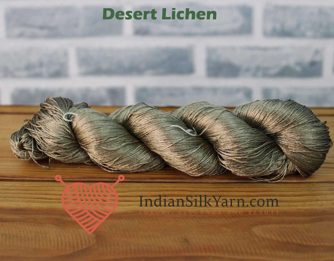 Rustic Filament Pure Mulberry | 50g(500m) | Silk Slub Dupioni Yarn – 2 Ply | Soft ...