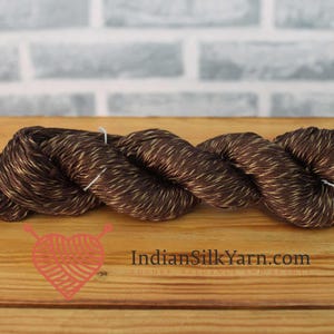 Pure Mulberry Matka Rustic Silk Yarn – 50g Skein, Sport Weight, 150m, Slubby & Natural Texture, Unique Raw Silk for Knitting | Crochet RM24
