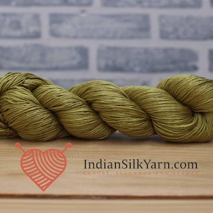 100% Mulberry Silk Yarn– Fingering Sock Weight | 50g Skein(250m) | Baby Weight Yarn for Knitting & Crochet| Soft Lightweight Shiny Yarn QS15