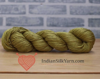 100% Mulberry Silk Yarn– Fingering Sock Weight | 50g Skein(250m) | Baby Weight Yarn for Knitting & Crochet| Soft Lightweight Shiny Yarn QS15