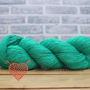 Silk Bourette Yarn 90g/3.2 oz in skeins - 540m per Skein for Knitting/crochet/embroidery (Silk Noil Yarn) - 055