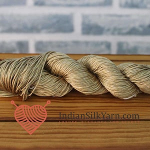 Pure Mulberry Matka Rustic Silk Yarn – 50g Skein, Sport Weight, 150m, Slubby & Natural Texture, Unique Raw Silk for Knitting | Crochet RM36