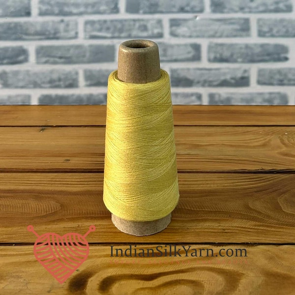 60/2 Pure Mulberry Silk Yarn  in Cone – 1500m (50g) | Fine Lace Weight Mulberry Silk | Weaving, Embroidery, Machine Knitting - Choose colour