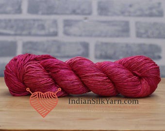 100% Mulberry Silk Yarn– Fingering Sock Weight | 50g Skein(250m) | Baby Weight Yarn for Knitting & Crochet| Soft Lightweight Shiny Yarn QS73
