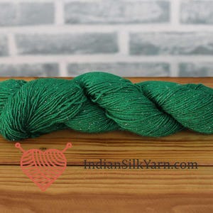 Tussah Silk Yarn with Lurex – 200m/50g – 7 Ply | Silk with Metallic Thread – Luxury Yarn for Knitting, Crochet & Weaving - TL3