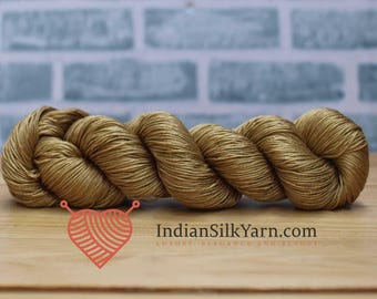 100% Mulberry Silk Yarn– Fingering Sock Weight | 50g Skein(250m) | Baby Weight Yarn for Knitting & Crochet | Soft Lightweight Shiny Yarn QS7
